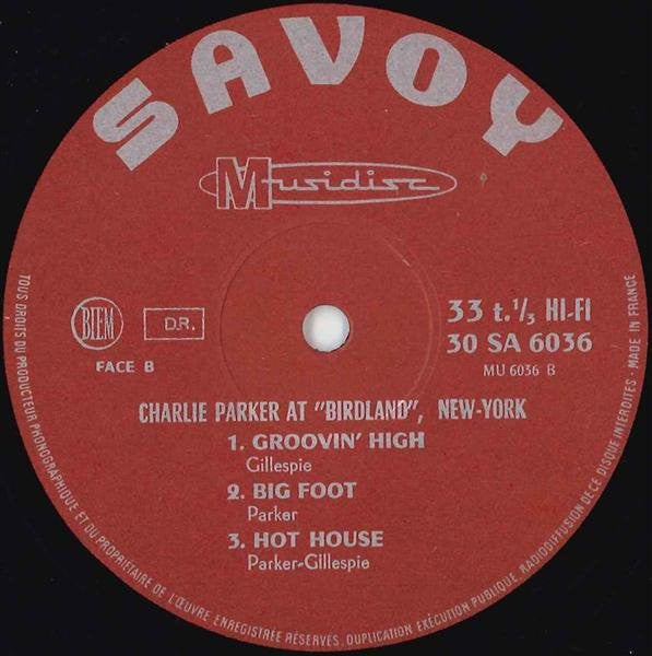 Charlie Parker ~ The Immortal At "Birdland" New-York (Vinyl) - Djungel & Jazz