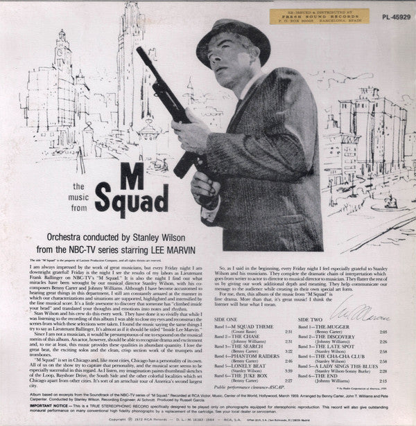 Stanley Wilson ~ The Music From "M Squad" (Vinyl) - Djungel & Jazz