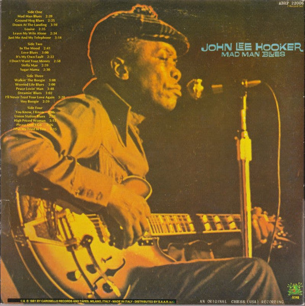 John Lee Hooker - Mad Man Blues (Vinyl)