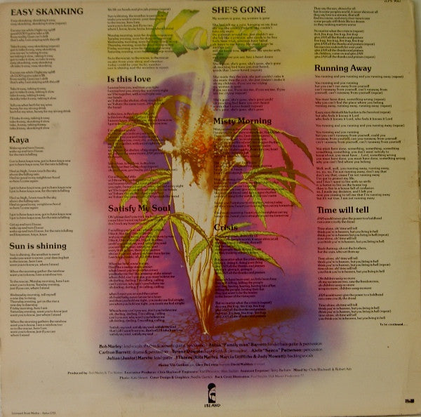 Bob Marley & The Wailers ~ Kaya (Vinyl) - Djungel & Jazz