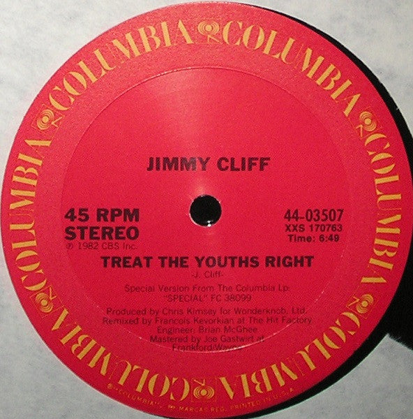 Jimmy Cliff : Treat The Youths Right (12")