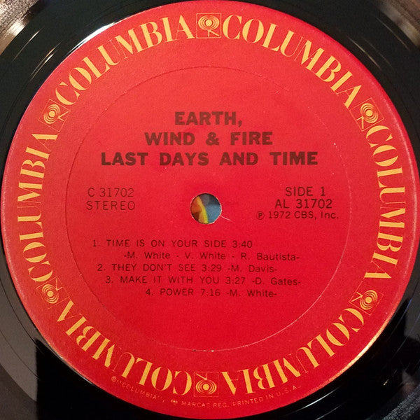 Earth, Wind & Fire : Last Days And Time (LP, Album, RE, Pit)