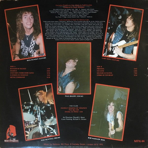 Exodus (6) : Bonded By Blood (LP, Album)