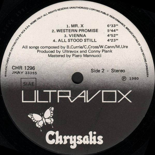 Ultravox ~ Vienna (Vinyl) - Djungel & Jazz