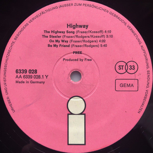 Free ~ Highway (Vinyl) - Djungel & Jazz