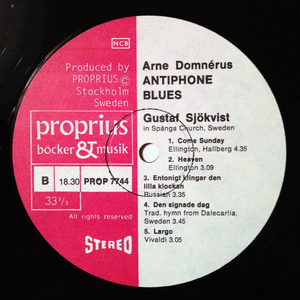 Arne Domnérus With Gustaf Sjökvist ~ Antiphone Blues (Vinyl) - Djungel & Jazz