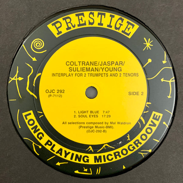 Idrees Sulieman, Webster Young, John Coltrane, Bobby Jaspar With Mal Waldron, Kenny Burrell, Paul Chambers (3), Art Taylor : Interplay For 2 Trumpets And 2 Tenors (LP, Album, RE, RM, RP)
