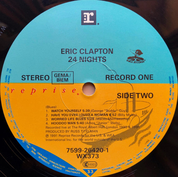 Eric Clapton ~ 24 Nights (Vinyl) - Djungel & Jazz