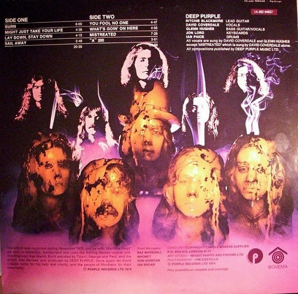 Deep Purple : Burn (LP, Album, RE)