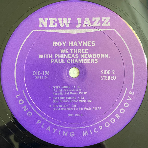 Roy Haynes With Phineas Newborn | Paul Chambers  ~ We Three (Vinyl) - Djungel & Jazz