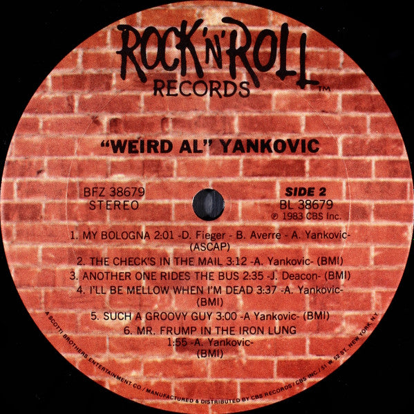 "Weird Al" Yankovic ~ "Weird Al" Yankovic (Vinyl) - Djungel & Jazz