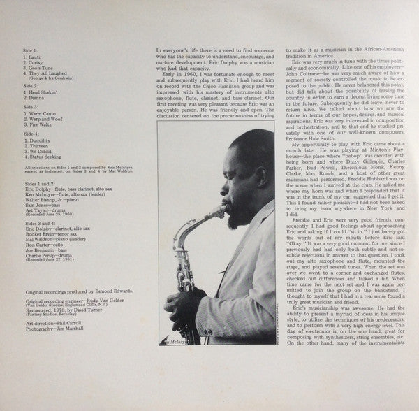Eric Dolphy ~ Fire Waltz (Vinyl) - Djungel & Jazz