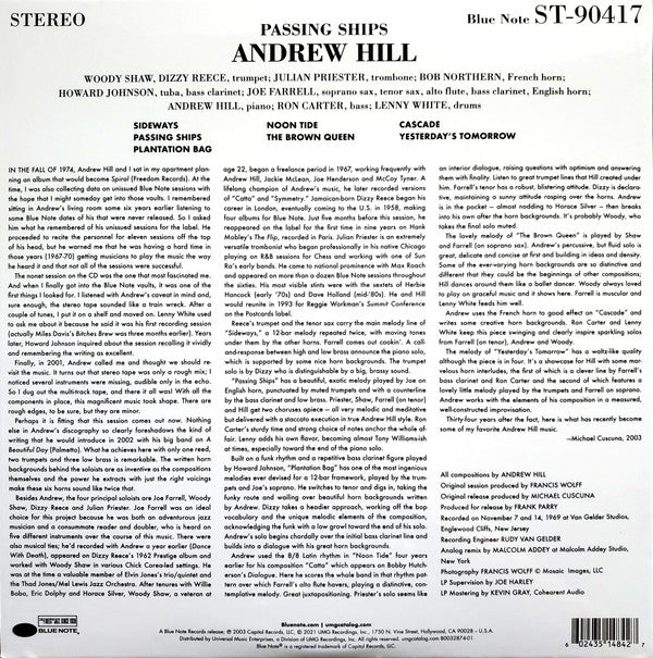 Andrew Hill ~ Passing Ships (Vinyl) - Djungel & Jazz