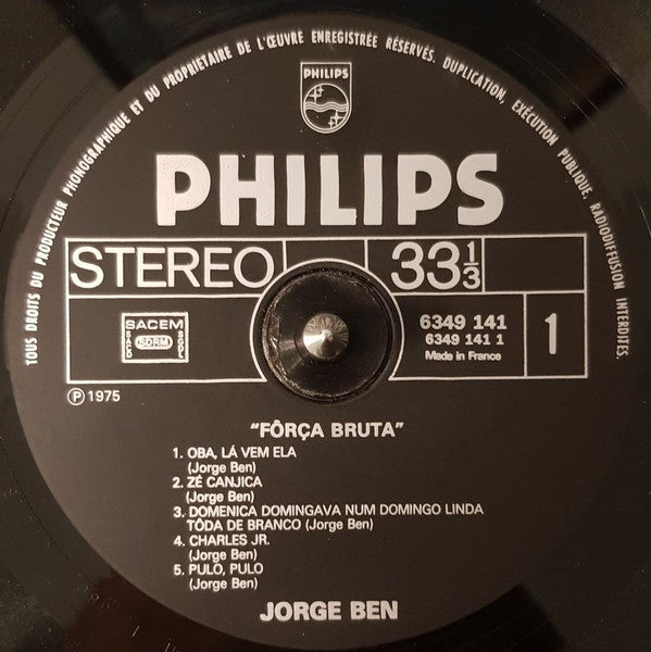 Jorge Ben : Fôrça Bruta (LP, Album, RE)