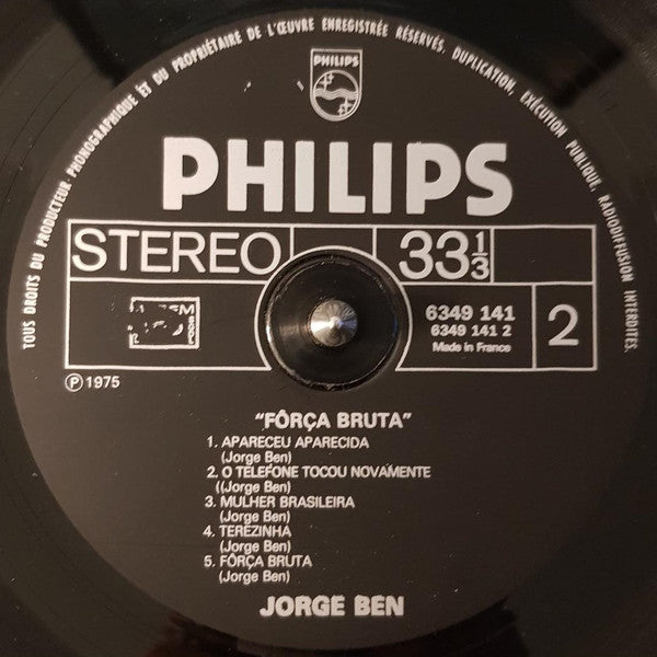 Jorge Ben : Fôrça Bruta (LP, Album, RE)