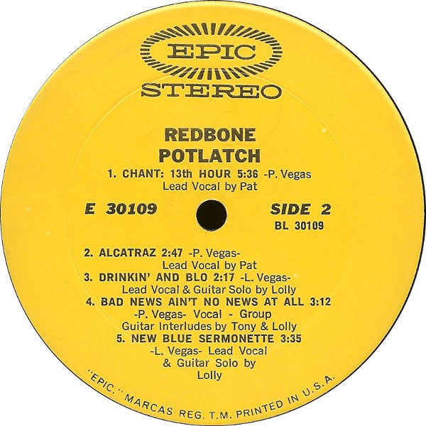 Redbone ~ Potlatch (Vinyl) - Djungel & Jazz