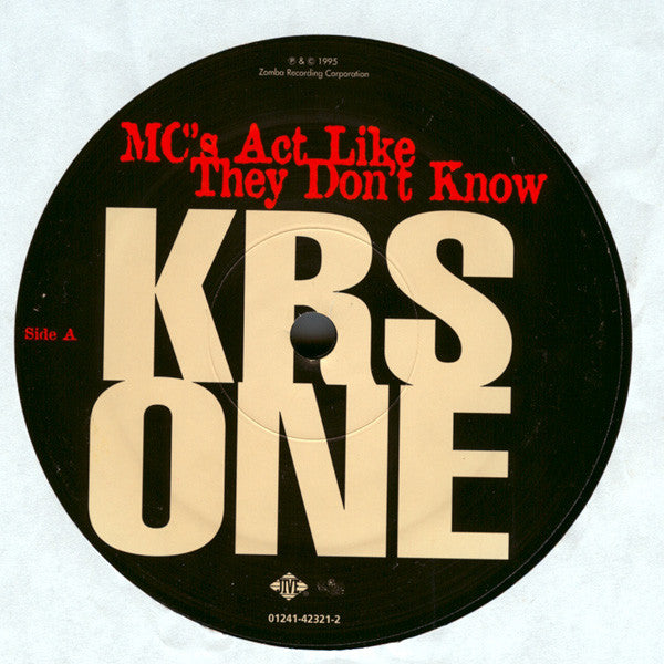 KRS ONE ~ MC's Act Like They Don't Know (Vinyl) - Djungel & Jazz