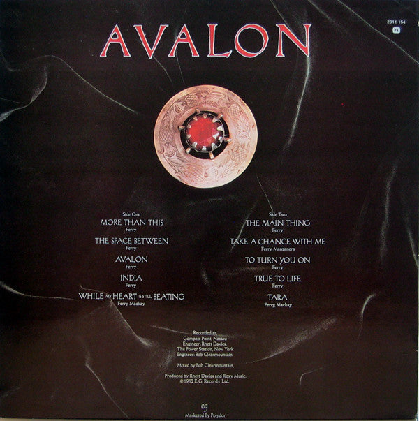 Roxy Music ~ Avalon (Vinyl) - Djungel & Jazz