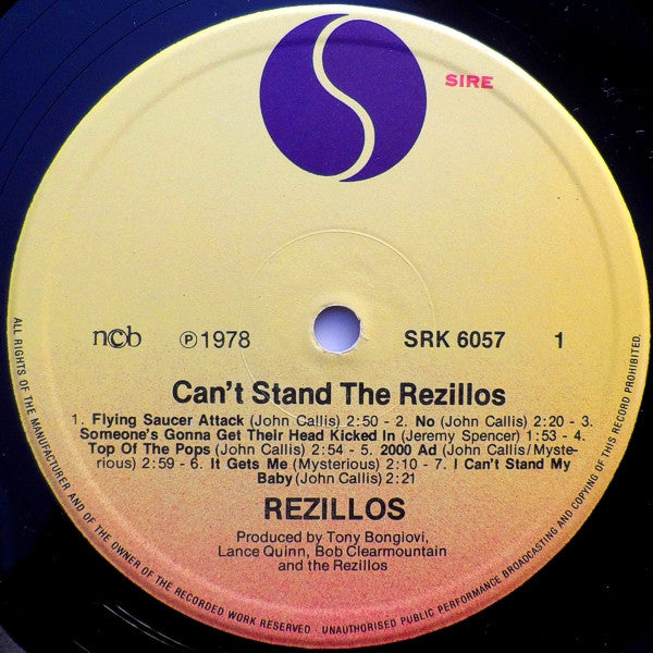The Rezillos : Can't Stand The Rezillos (LP)