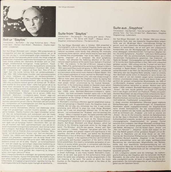 Karl-Birger Blomdahl ~ Forma Ferritonans - Sisyfos (Vinyl) - Djungel & Jazz