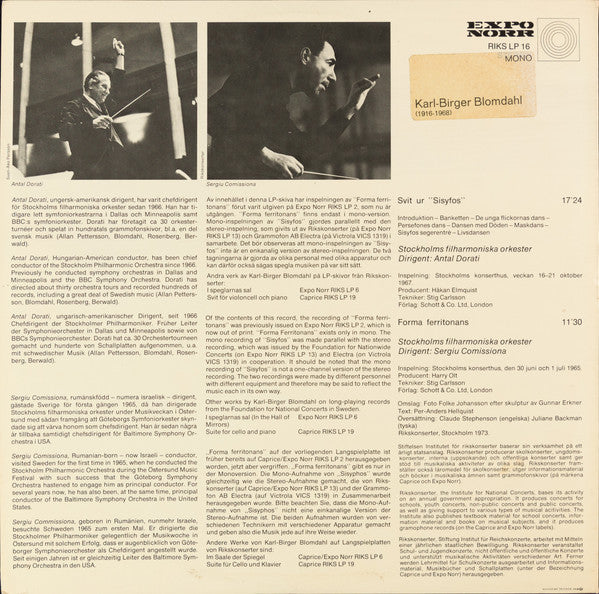 Karl-Birger Blomdahl ~ Forma Ferritonans - Sisyfos (Vinyl) - Djungel & Jazz