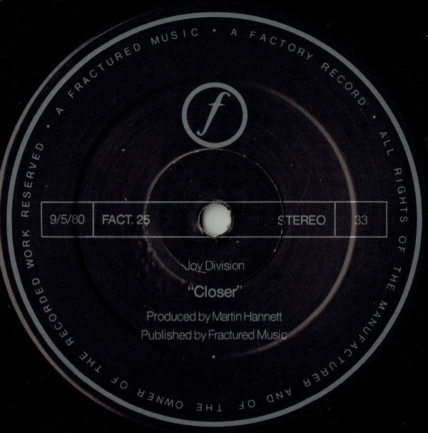 Joy Division ~ Closer (Vinyl) - Djungel & Jazz