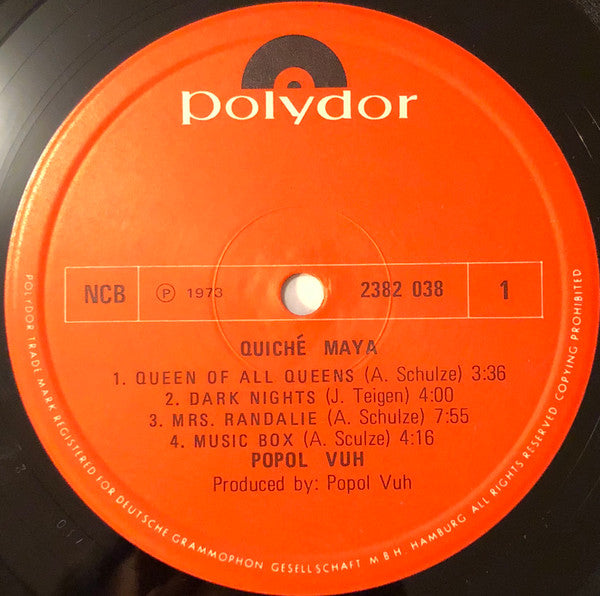 Popol Vuh  ~ Quiche Maya (Vinyl) - Djungel & Jazz