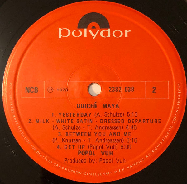 Popol Vuh  ~ Quiche Maya (Vinyl) - Djungel & Jazz