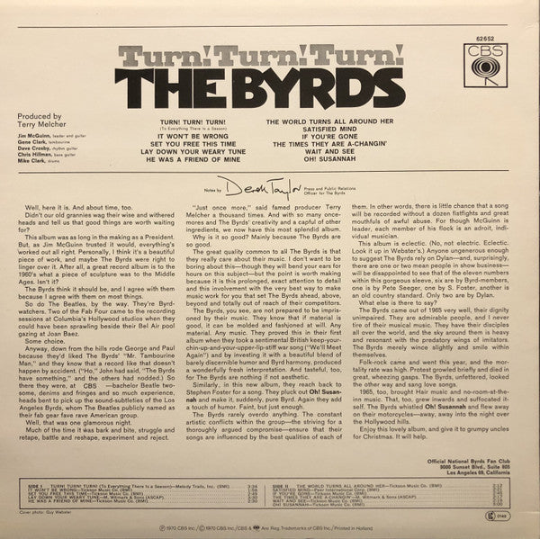 The Byrds ~ Turn! Turn! Turn! (Vinyl) - Djungel & Jazz