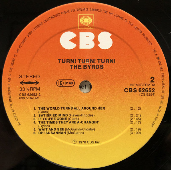 The Byrds ~ Turn! Turn! Turn! (Vinyl) - Djungel & Jazz