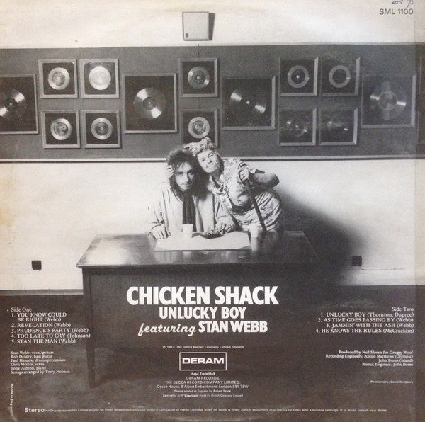 Chicken Shack Featuring Stan Webb  ~ Unlucky Boy (Vinyl) - Djungel & Jazz