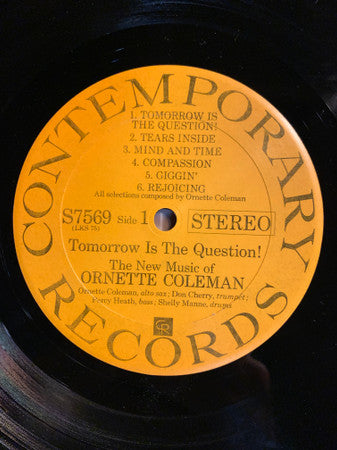 Ornette Coleman ~ Tomorrow Is The Question! (Vinyl) - Djungel & Jazz
