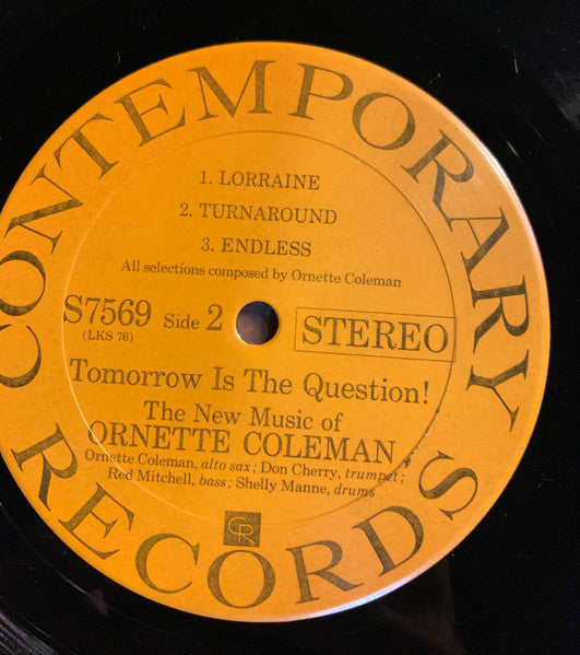 Ornette Coleman ~ Tomorrow Is The Question! (Vinyl) - Djungel & Jazz