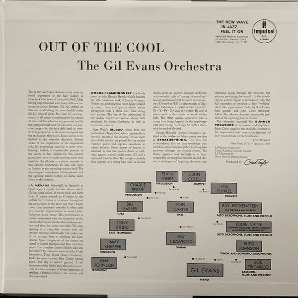 The Gil Evans Orchestra ~ Out Of The Cool (Vinyl) - Djungel & Jazz