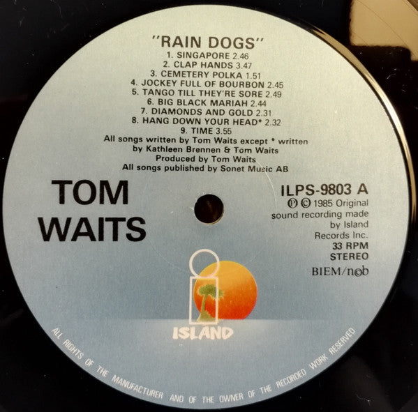 Tom Waits : Rain Dogs (LP, Album)