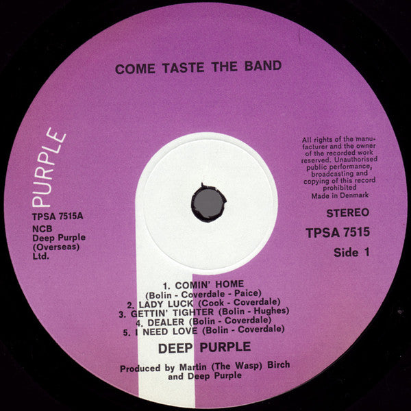 Deep Purple : Come Taste The Band (LP, Album, Gat)