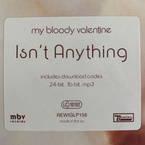 My Bloody Valentine : Isn't Anything (LP, Album, RE, Gat)