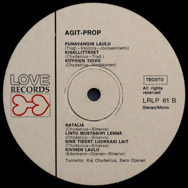 Agit-Prop : Agit-propin Kvartetti Laulaa Työväenlauluja (LP, Album)