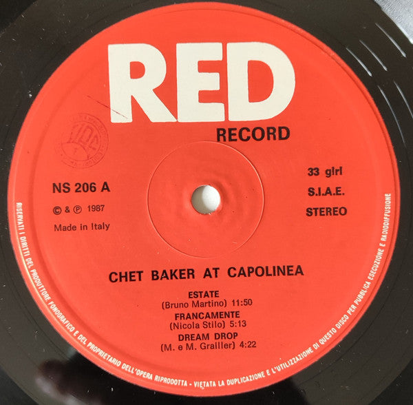 Chet Baker : At Capolinea (LP, Album)