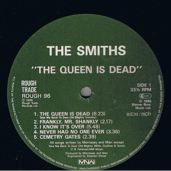 The Smiths : The Queen Is Dead (LP, Album, Gat)