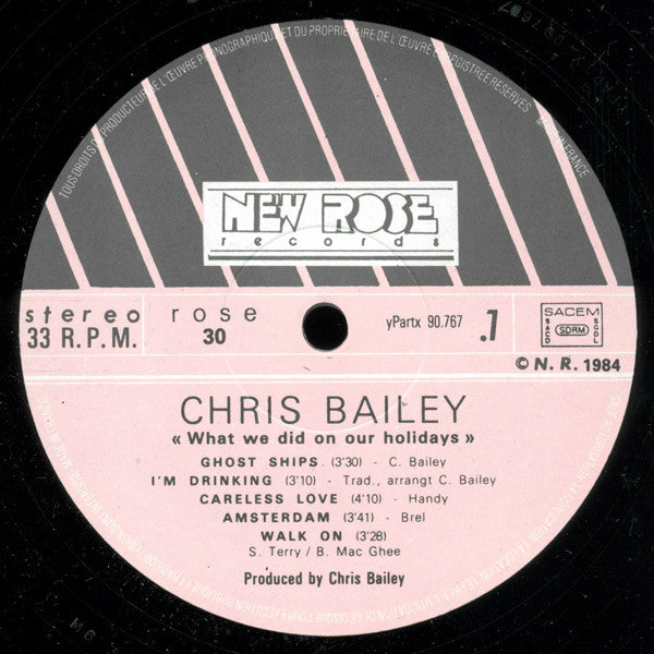 Chris Bailey ~ What We Did On Our Holidays (Vinyl) - Djungel & Jazz