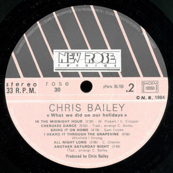 Chris Bailey ~ What We Did On Our Holidays (Vinyl) - Djungel & Jazz