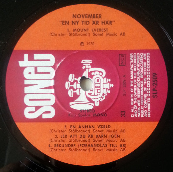 November (3) : En Ny Tid Är Här... (LP, Album)