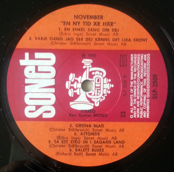 November  ~ En Ny Tid Är Här... (Vinyl) - Djungel & Jazz