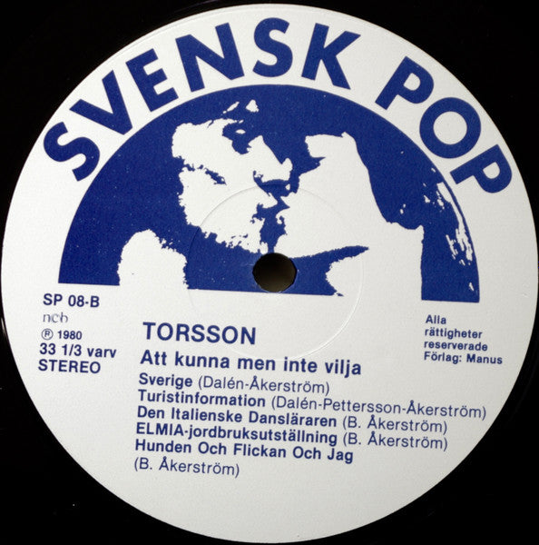 Torsson ~ Att Kunna Men Inte Vilja (Vinyl) - Djungel & Jazz