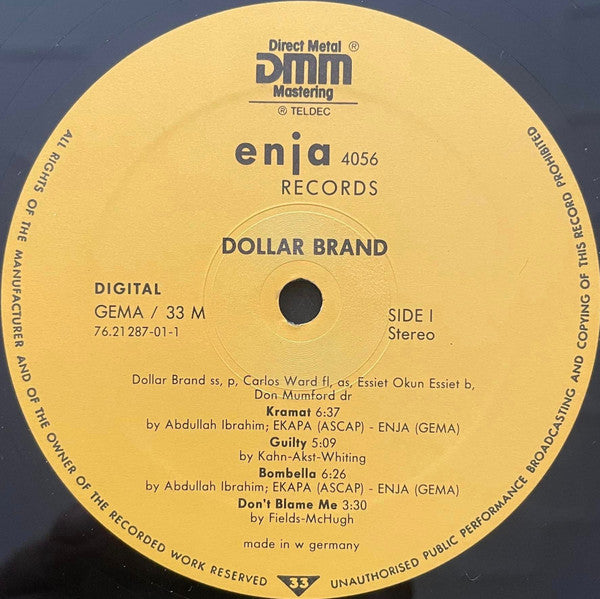 Dollar Brand, Abdullah Ibrahim : Zimbabwe (LP, Album)