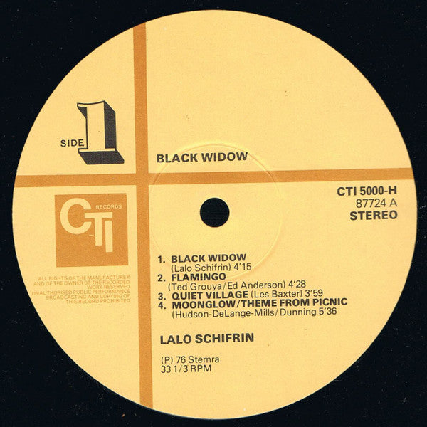 Lalo Schifrin ~ Black Widow (Vinyl) - Djungel & Jazz