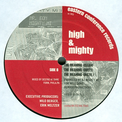 High & Mighty ~ Open Mic Night / The Meaning (Vinyl) - Djungel & Jazz