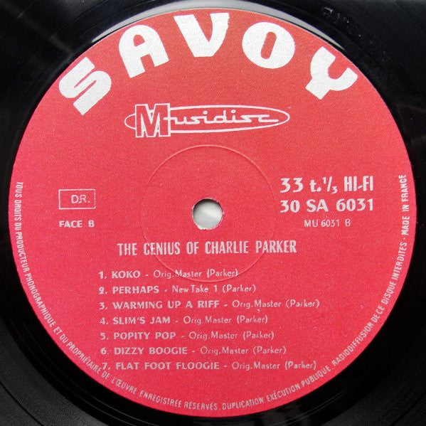 Charlie Parker ~ The Genius Of Charlie Parker (Vinyl) - Djungel & Jazz