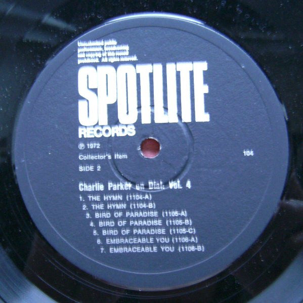 Charlie Parker : Charlie Parker On Dial Volume 4 (LP, Comp, Mono, RP)
